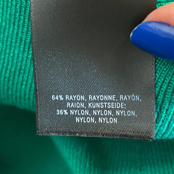 Ett twa Anthropologie Women's Cecily green sweater knit pullover bare shoulder M - Picture 8 of 11